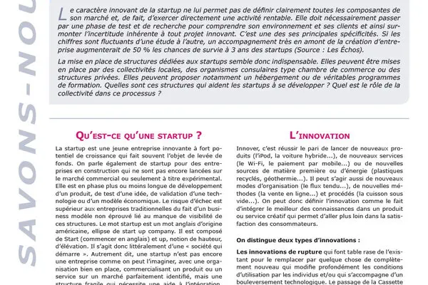QSN #85 : Startups et territoire : les structures d'aide à l'intégration de ces entreprises innovantes