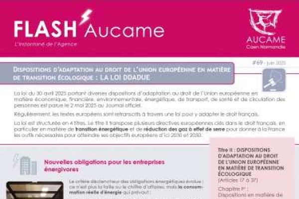 Flash' #69 - Transition écologique : la loi DDADUE