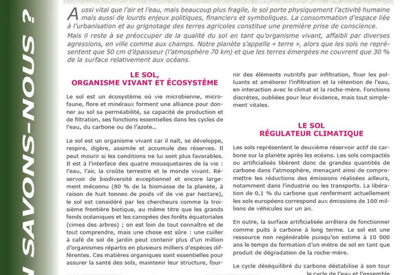 Le sol des villes et le sol des champs.