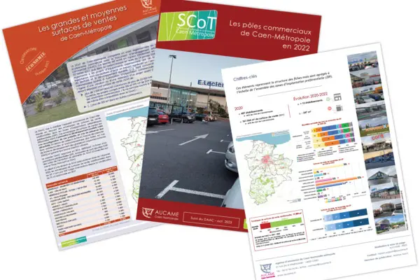 Les pôles commerciaux de Caen-Métropole  en 2022 (Suivi du DAAC)