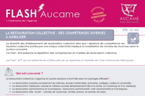 Flash' #56 - Répertoire des établissements de restauration collective : des compétences diverses à mobiliser