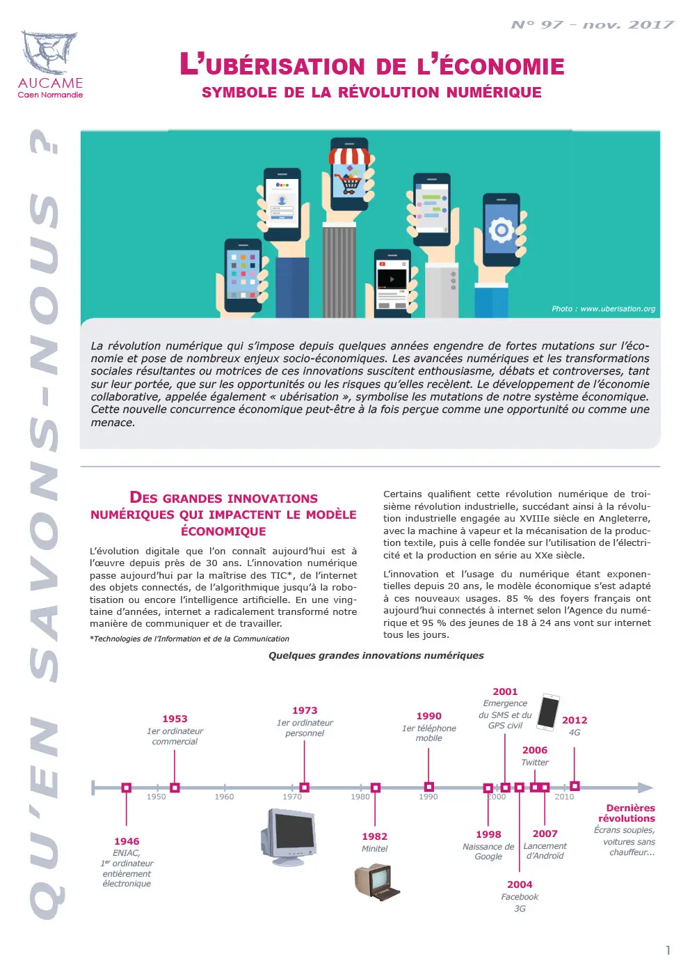 QSN #97 : L'ubérisation de l'économie, symbole de la révolution numérique