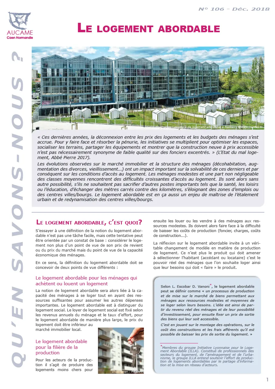 QSN #106 - Le logement abordable
