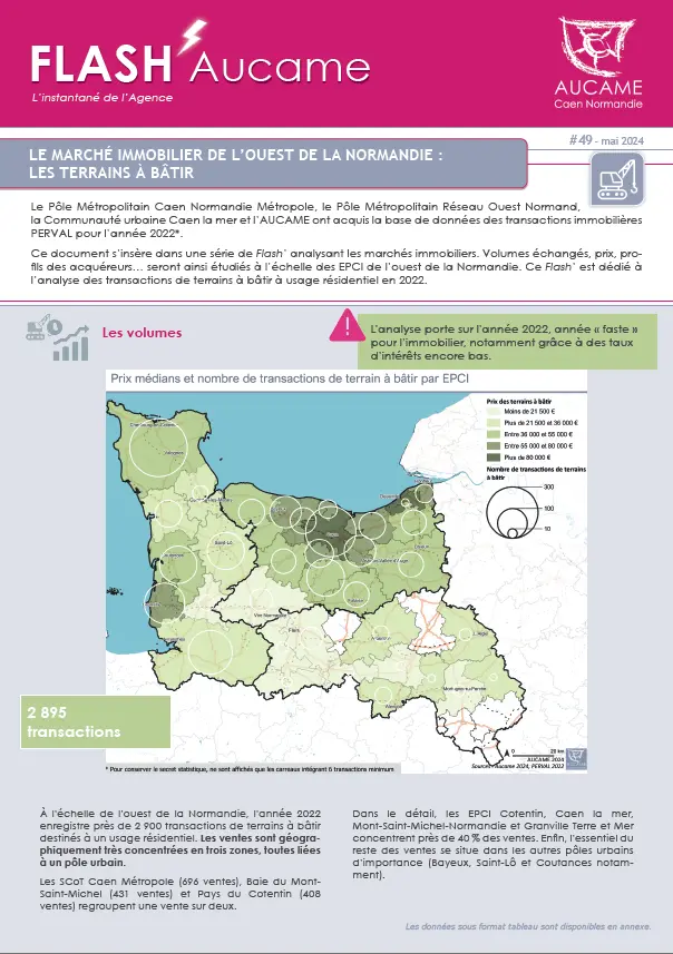 Flash' #49 - Le marché immobilier de l’ouest de la Normandie :  les terrains à bâtir