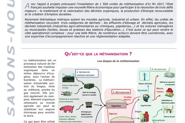 La méthanisation : une filère à maîtriser