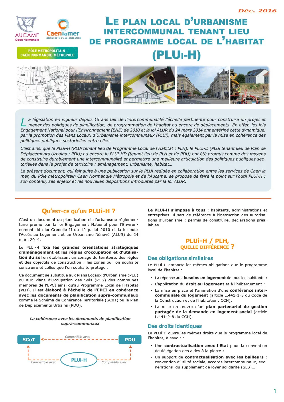 Le plan local d'urbanisme intercommunal tenant lieu de programme local de l'habitat (PLUi-H)
