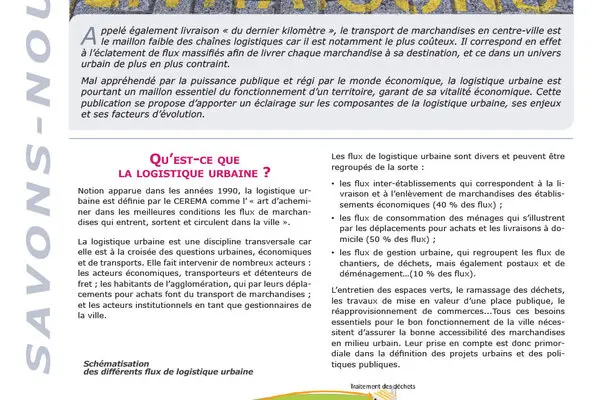 QSN #86 : La logistique urbaine, ou l'art d'organiser les flux de marchandises en milieu urbain