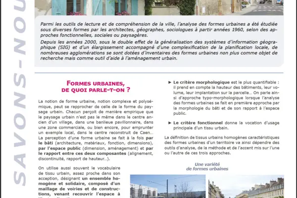 QSN #131 - L’analyse des formes urbaines : comprendre et faire évoluer la ville.