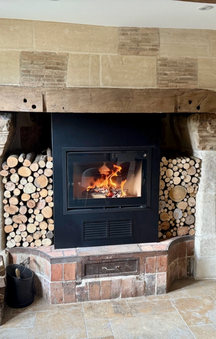 Installation d'un poêle à bois Scan 1006 Box à Grangues