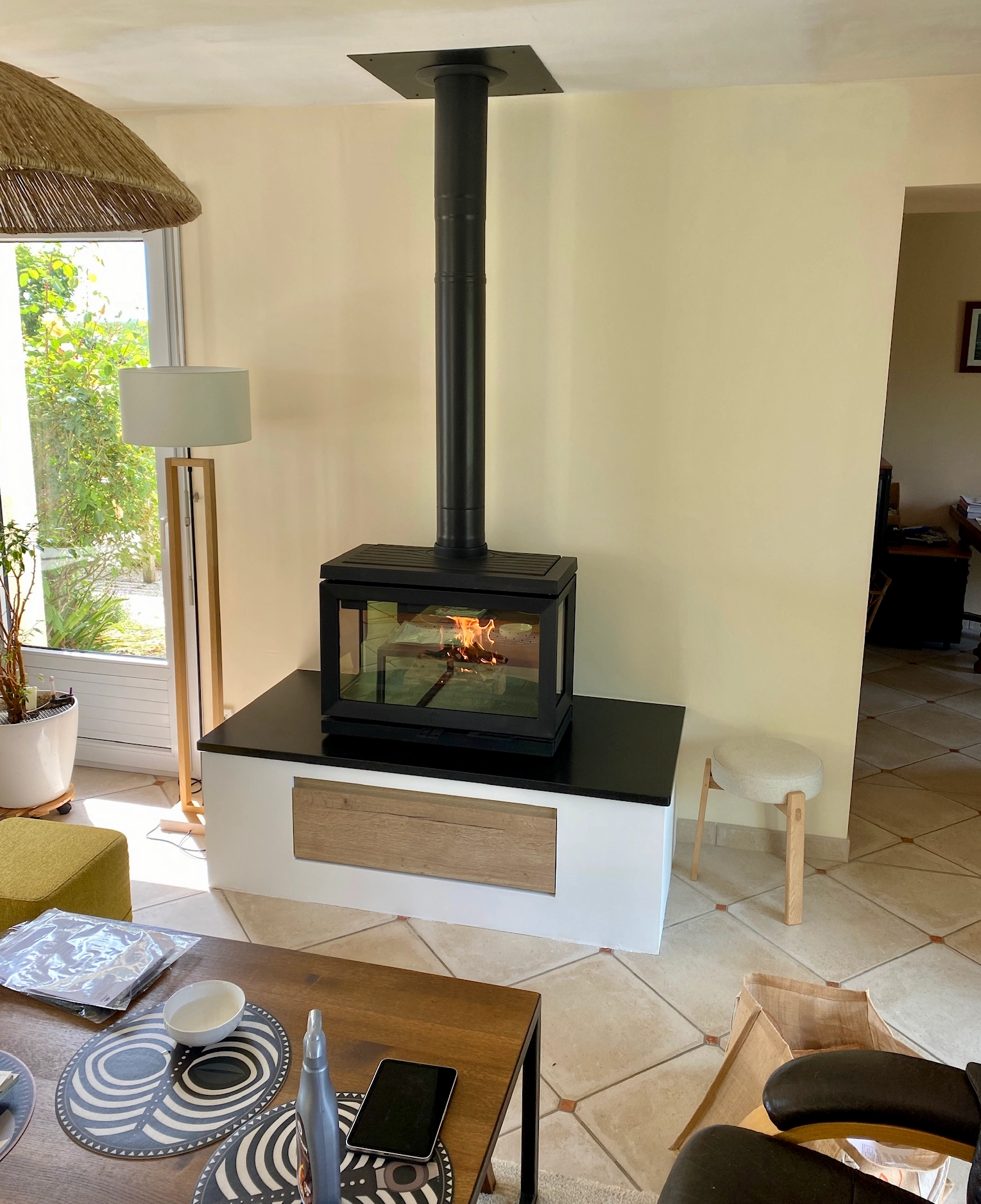 Installation d’un poêle à bois Jøtul F620 en Normandie